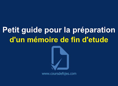 mémoire de fin d étude pdf