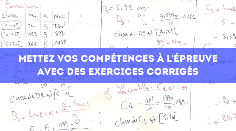 Exercice corrigé statistique descriptive