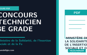 Concours de recrutement — Technicien de 3ème grade - echelle 9 - Gestion des entreprises et commerce — Ministère de la Solidarité, de l'Insertion sociale et de la Famille